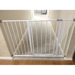 Easy Open 47-Inch Super Wide Walk Thru Baby Gate, Bonus Kit, 4"&12", Pack of 1